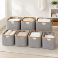 Linen Storage Basket - 8 Set Light Grey