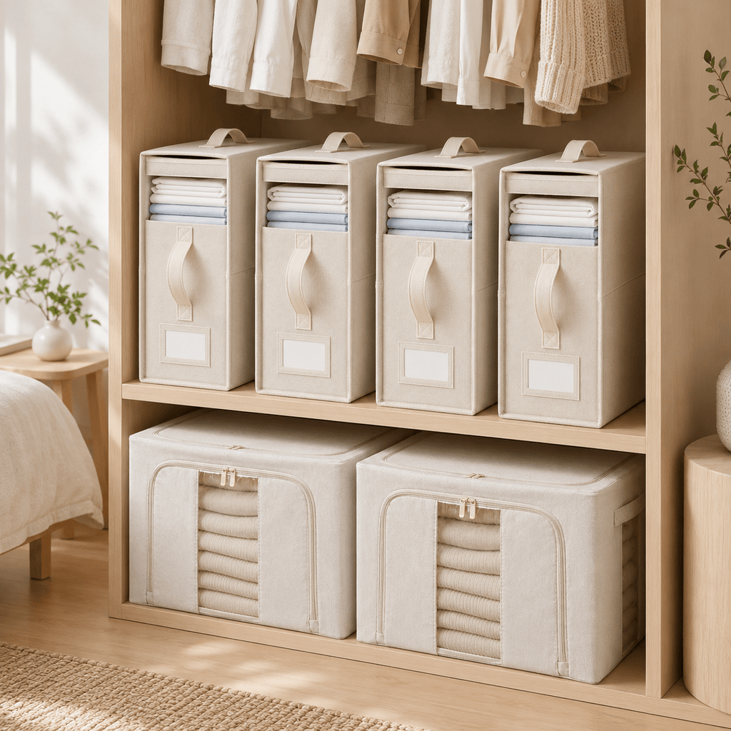 Linen Storage Box 6 Set - Beige