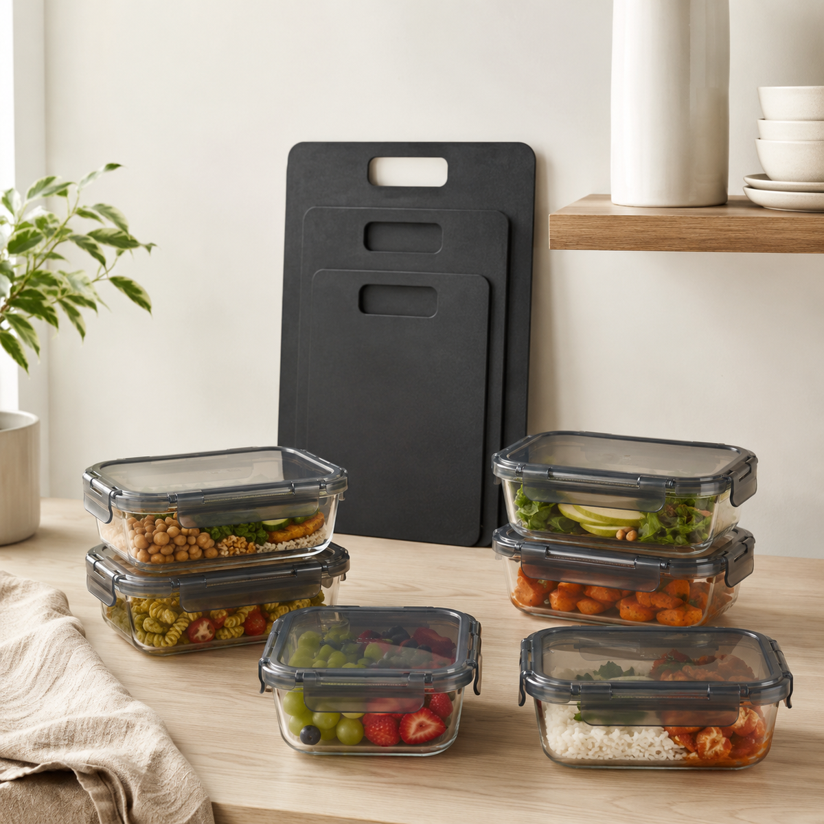 Meal Prep / Chopping Board Bundle - Black - Small – view 2