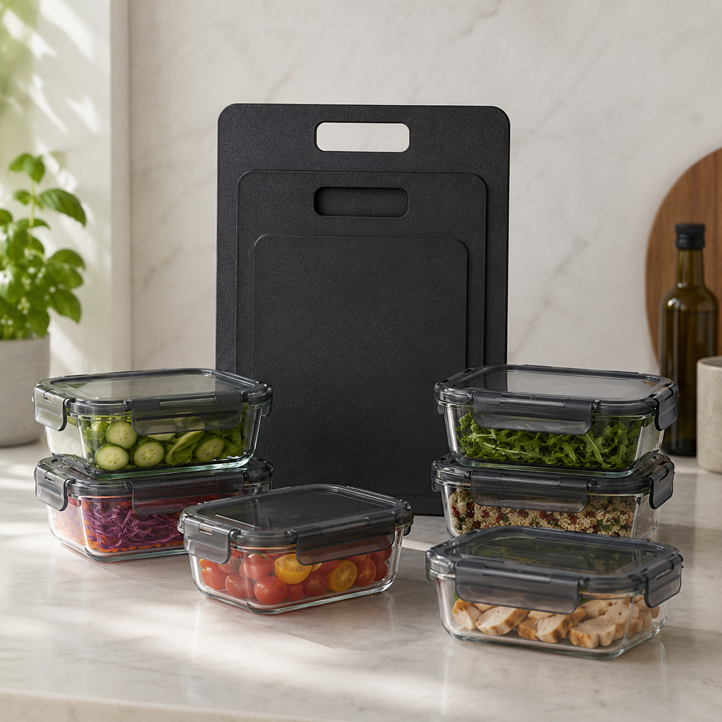 Meal Prep / Chopping Board Bundle - Black - Small – view 3