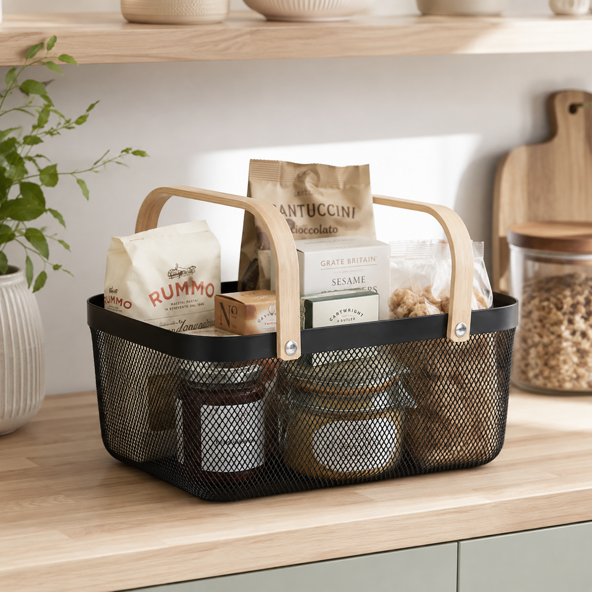 Mesh Storage Basket - Black