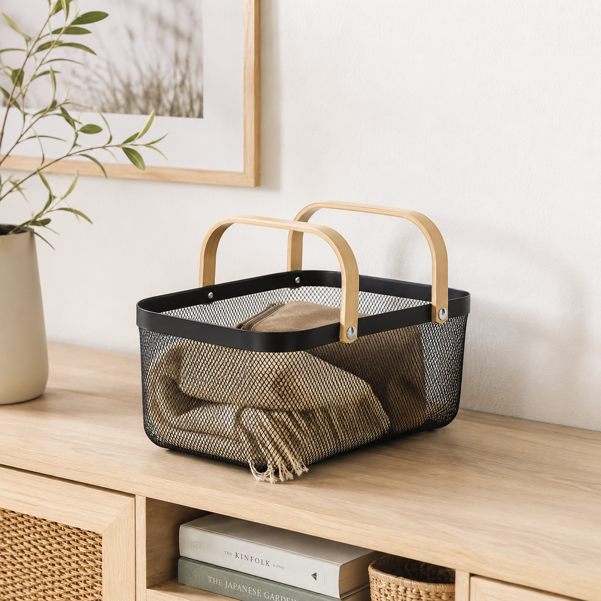 Mesh Storage Basket - Black – view 3