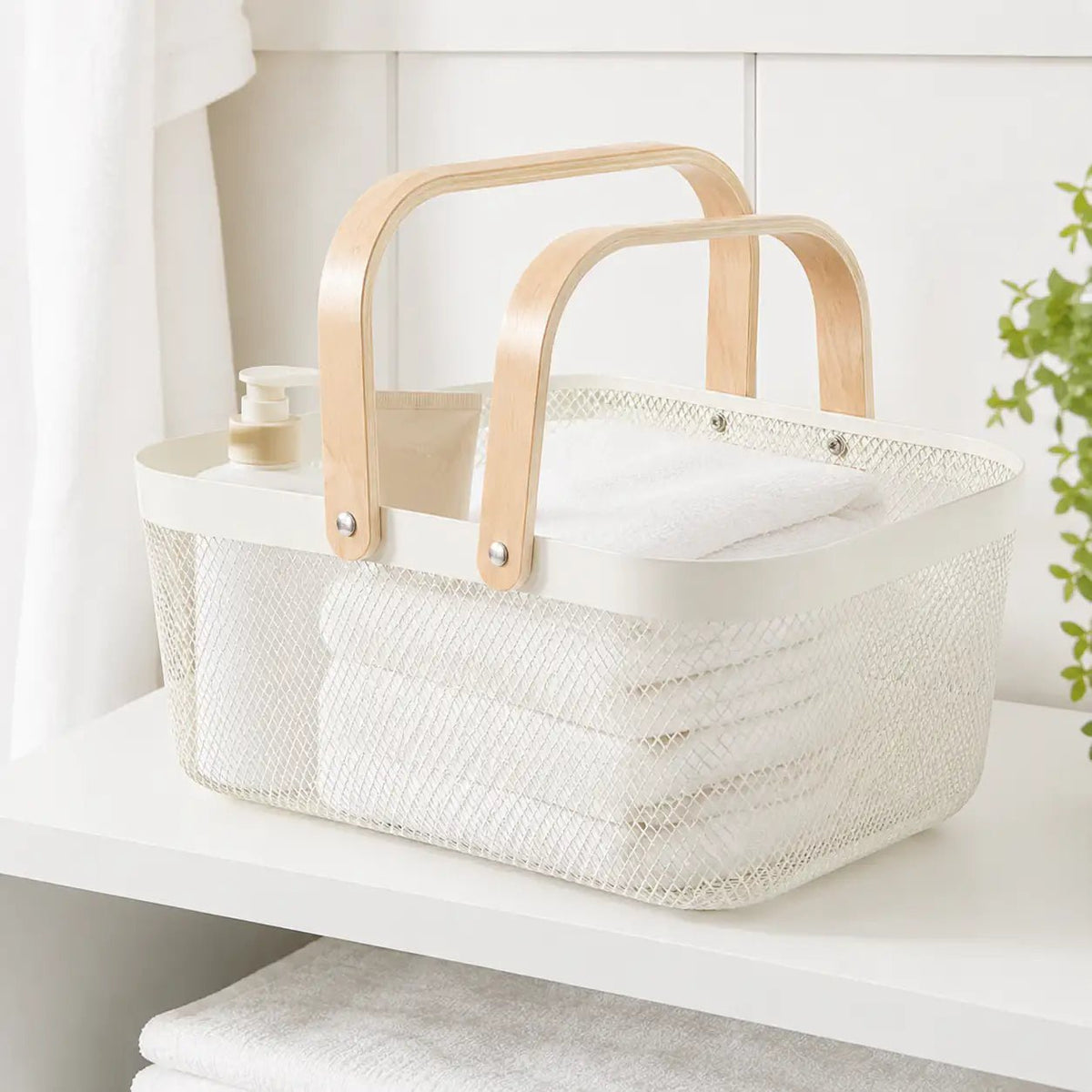 Mesh Storage Basket – White
