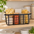 Metal Storage Basket - Black in a bright home storage setting