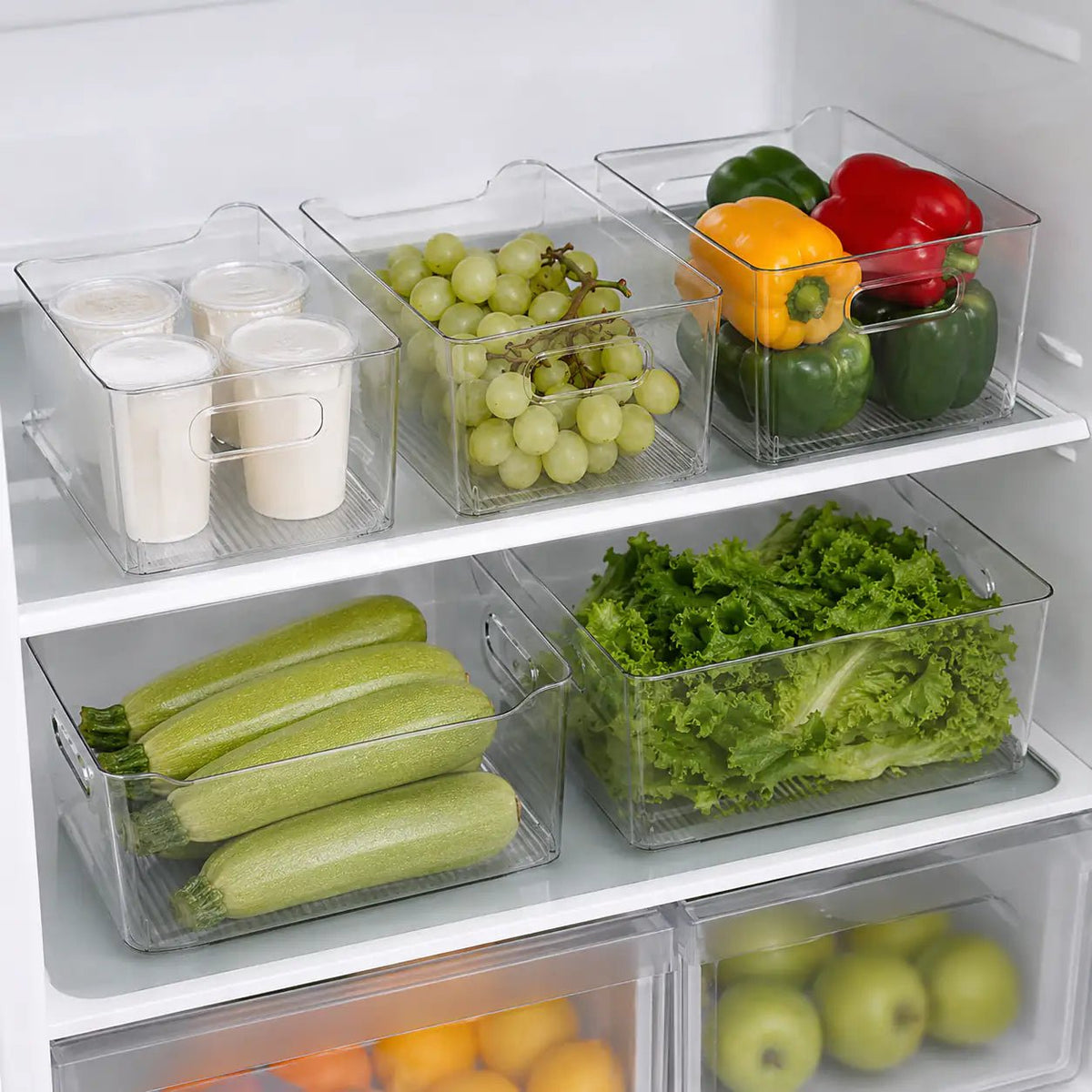 Pantry / Fridge Clear Storage Tub Set
