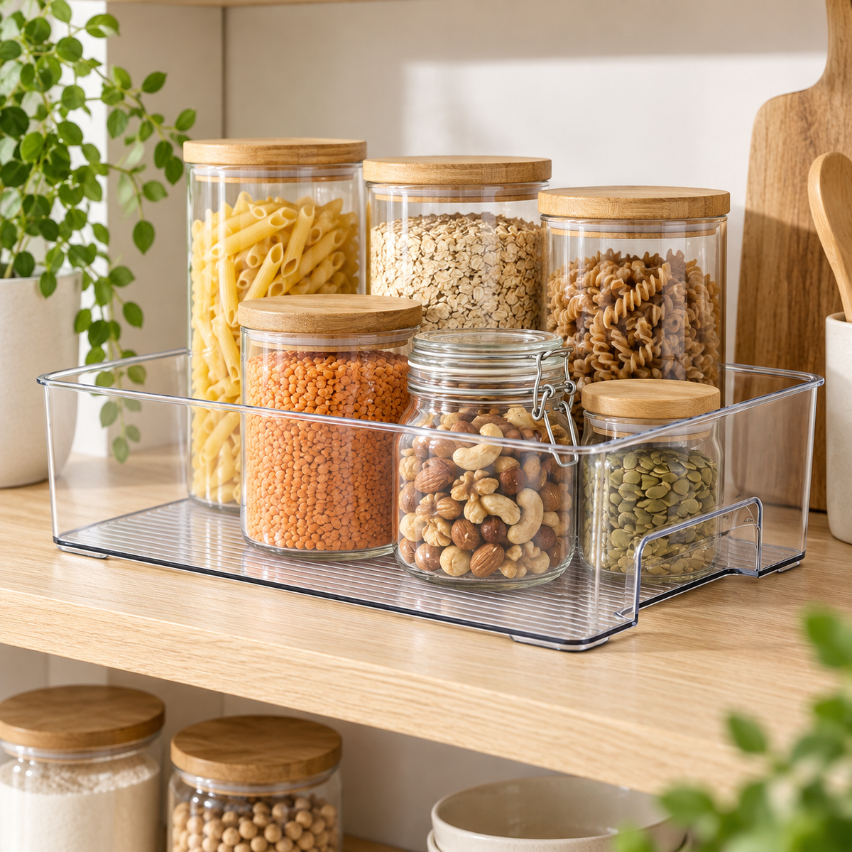 Pantry Storage Tray - Large in a bright organised home setting