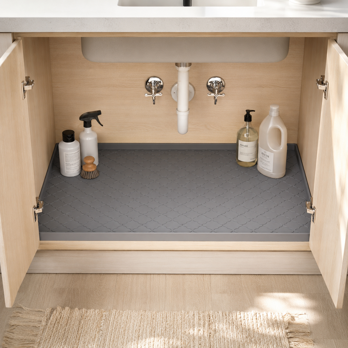 Premium Silicone Under-Sink Leak Mat – 4 Sizes – Extra Large