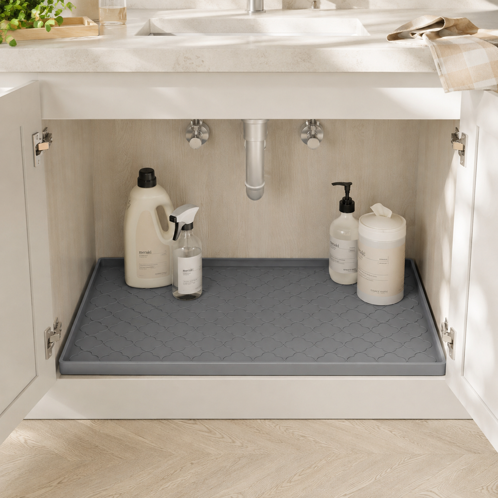Premium Silicone Under-Sink Leak Mat – 4 Sizes – Large