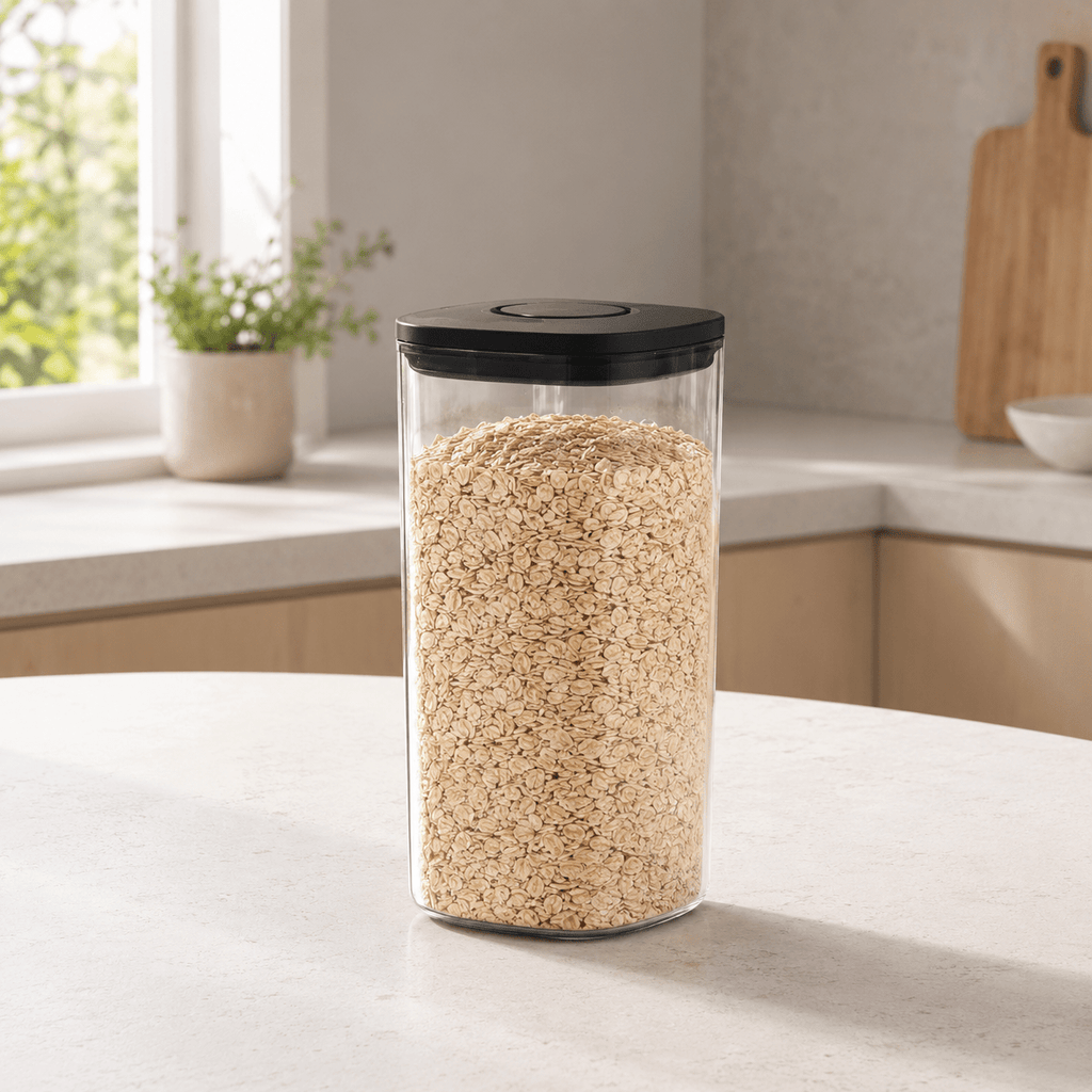 Push Top Pantry Container 1.6L - Black Lid