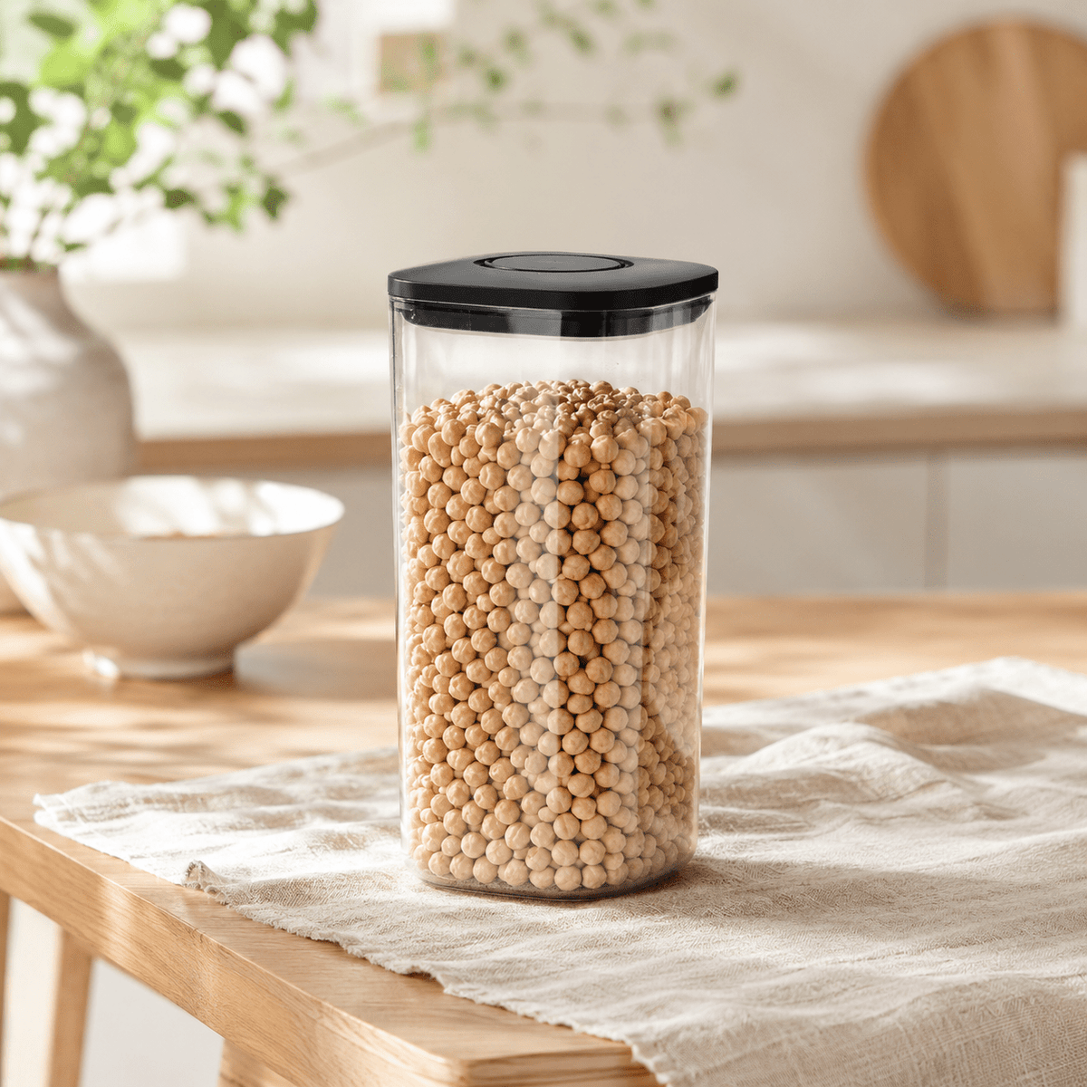 Push Top Pantry Container 1.6L - Black Lid – view 2