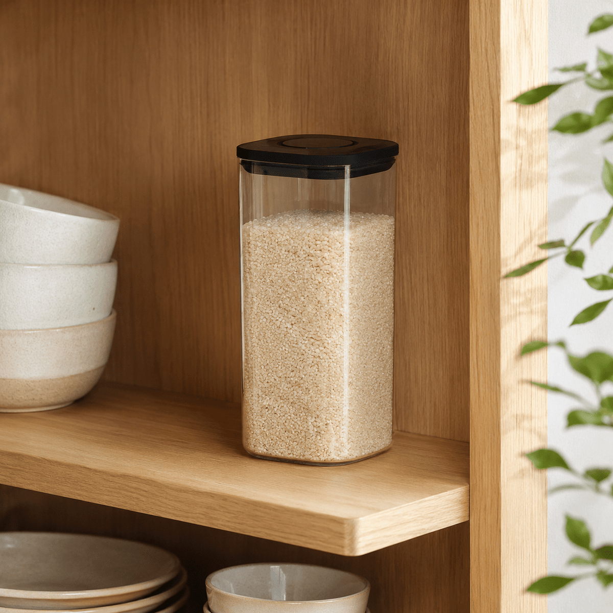 Push Top Pantry Container 1.6L - Black Lid – view 3