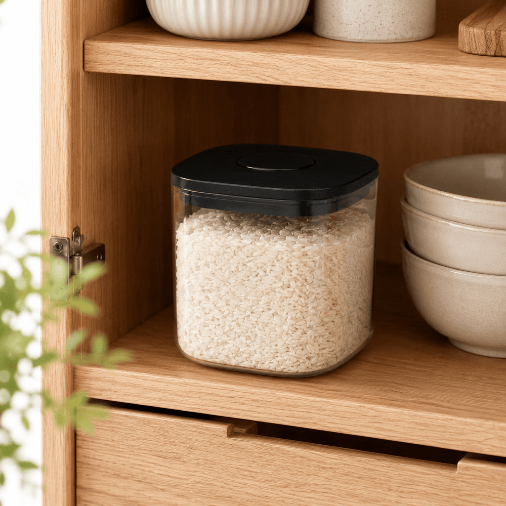 Push Top Pantry Container 1000ml - Black Lid – view 2