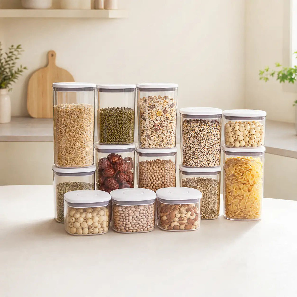 Push Top Pantry Container 15 Set - White Lid – view 3