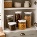 Push Top Pantry Container 5 Set - White Lid