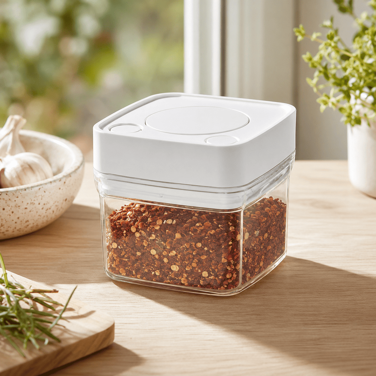 Push Top Spice Container 320ml - White Lid – view 3