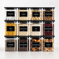 Push Top Spice Container Set - Black Lid