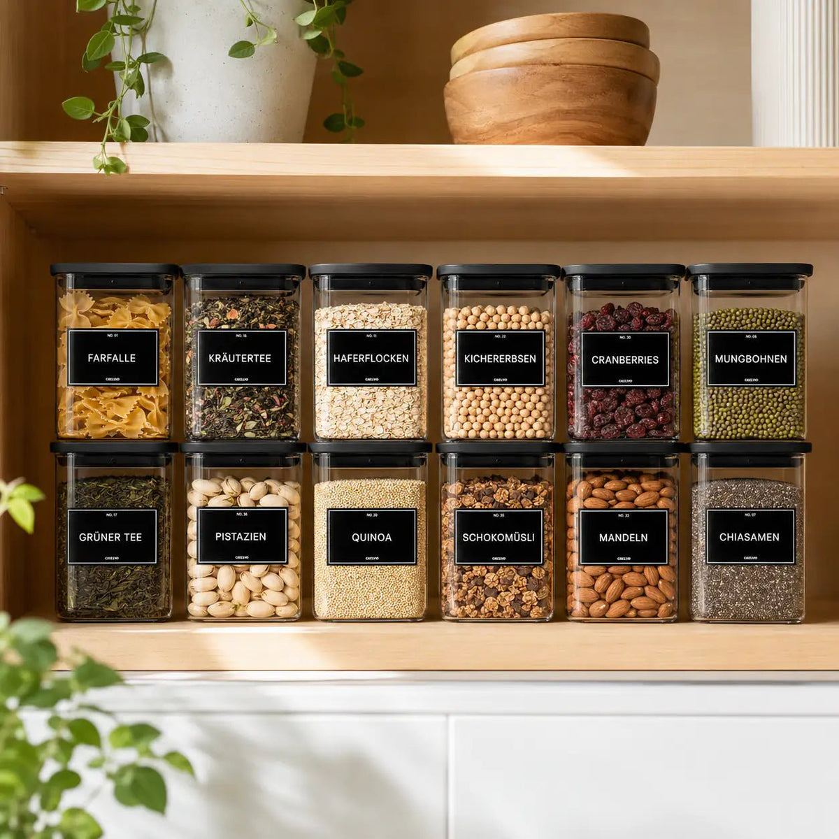 Push Top Spice Container Set - Black Lid – view 2