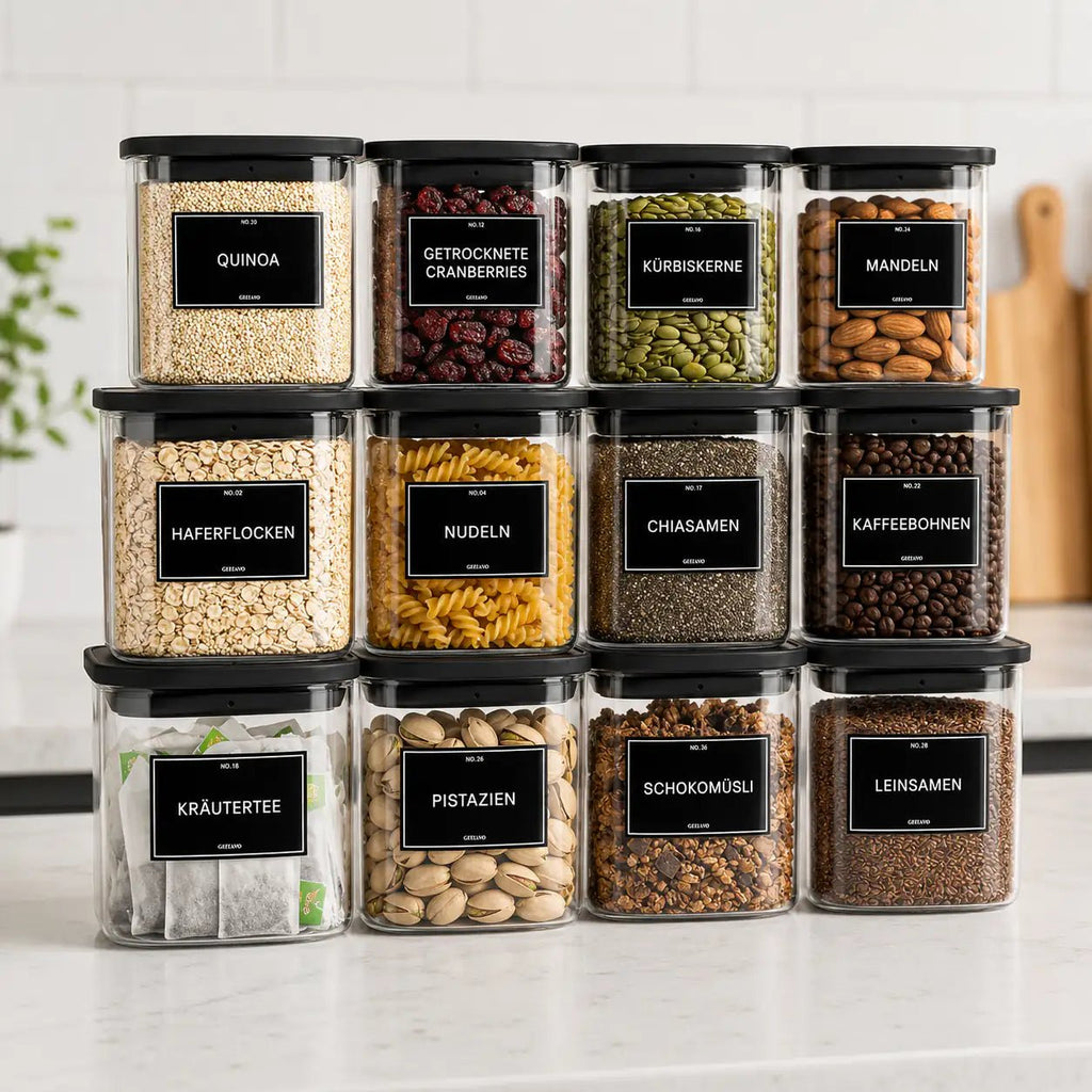 Push Top Spice Container Set - Black Lid – view 3