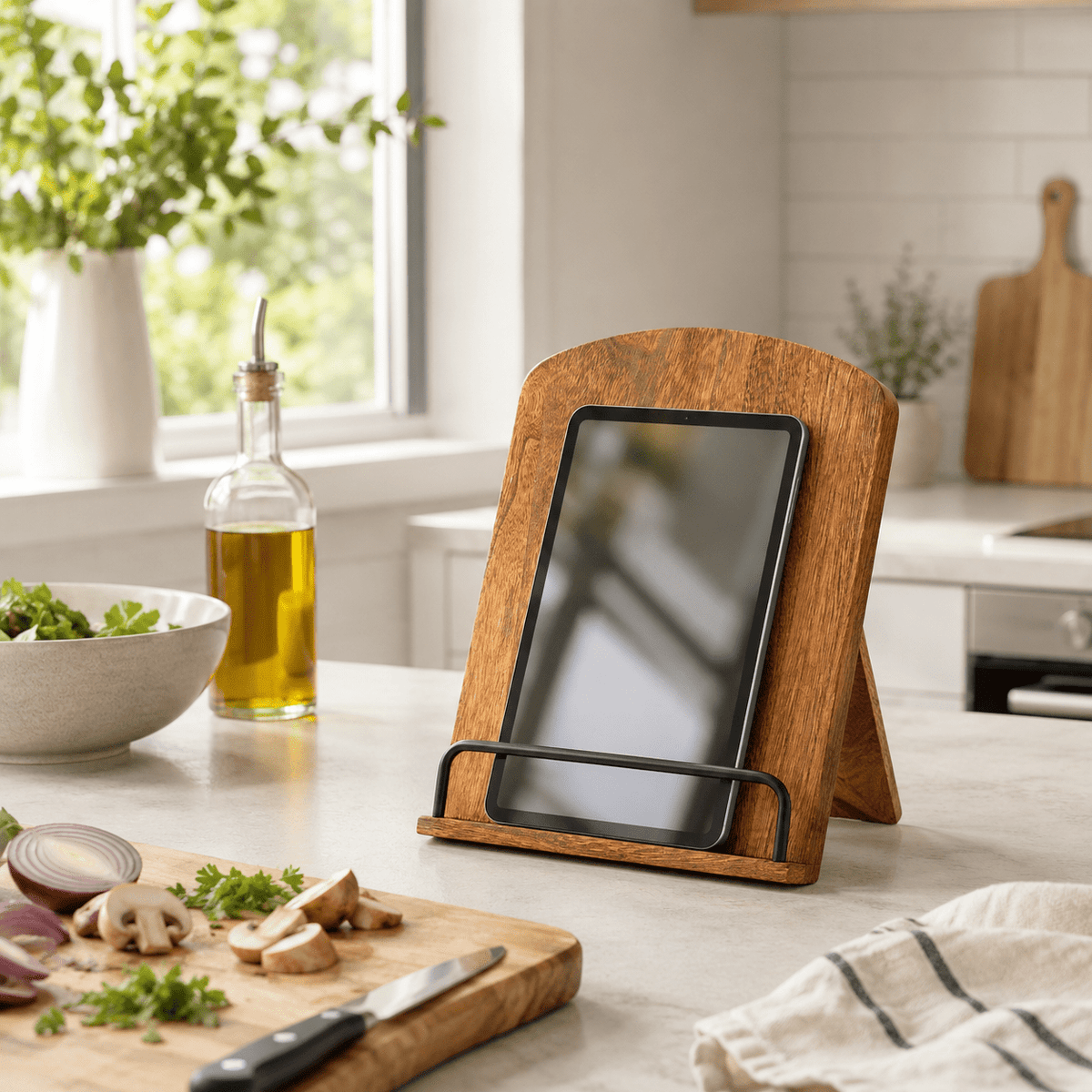 Solid Wood Cookbook Stand – view 2