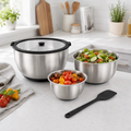 Stainless Steel Mixing Bowl Set - Black