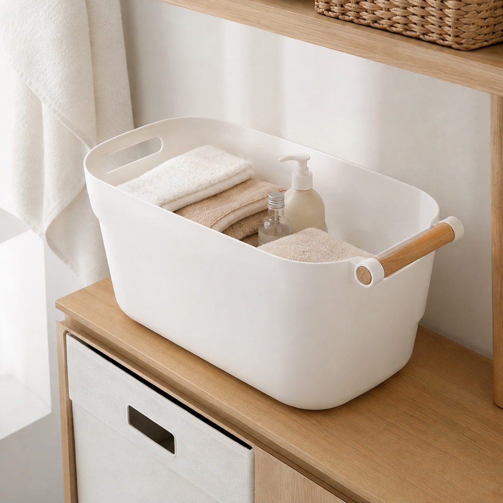 Storage Tub w/ Wooden Handle - Large – view 3