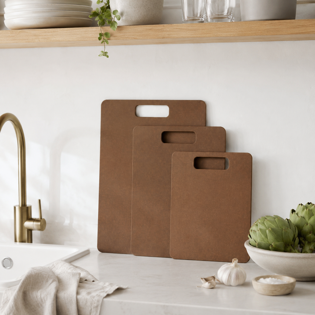 Wood Fibre Chopping Board - 3 Set Brown – view 2