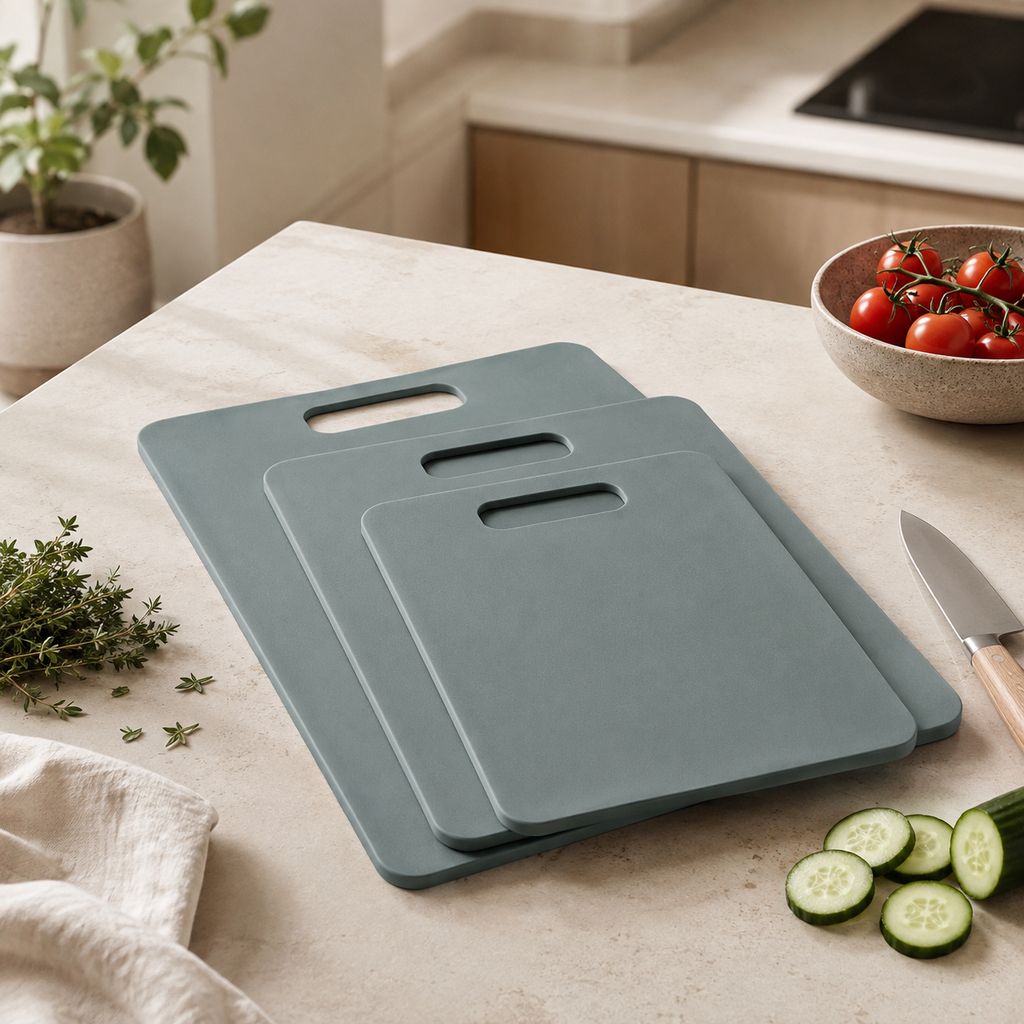 Wood Fibre Chopping Board - 3 Set Green