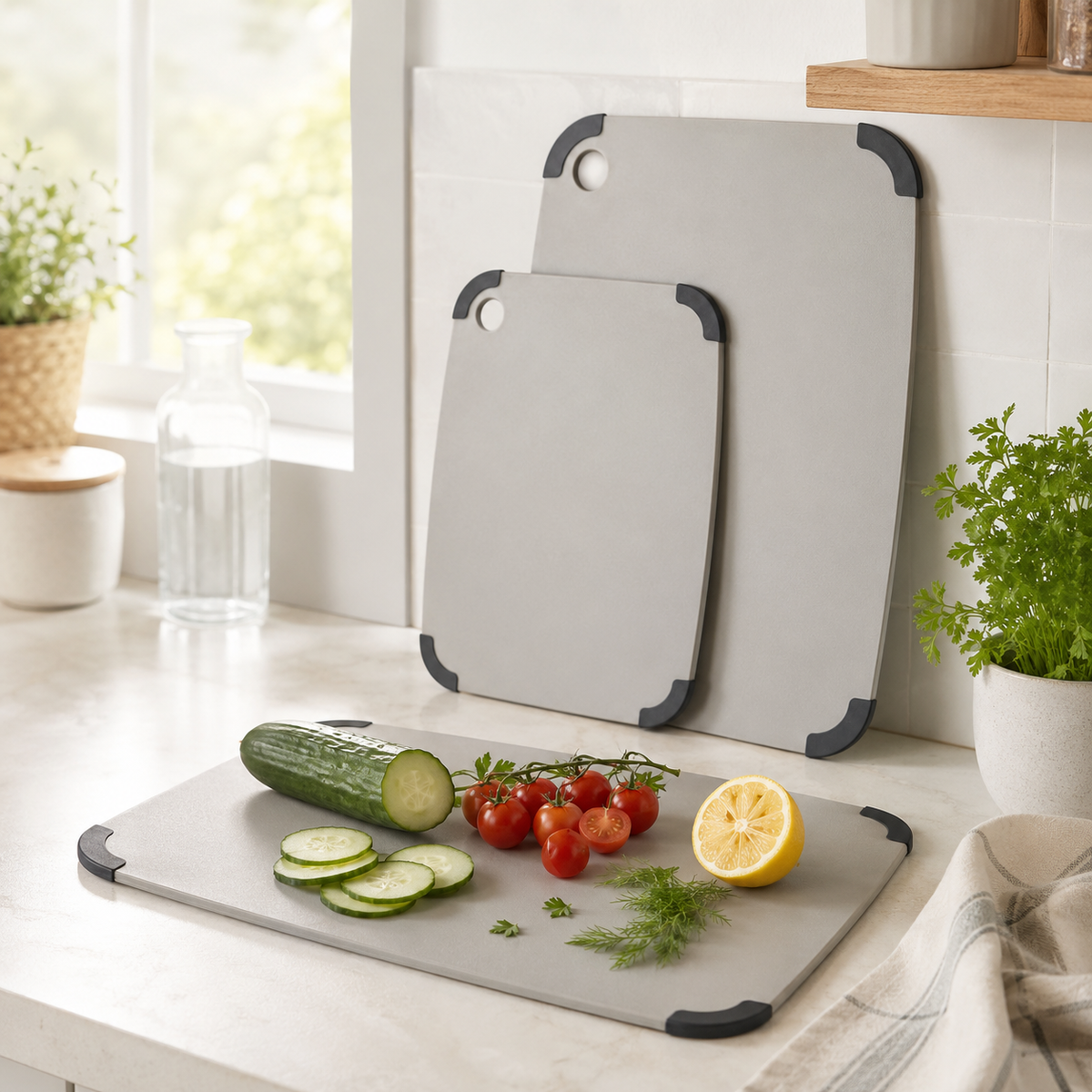 Wood Fibre Chopping Board - 3 Set Grey – view 2