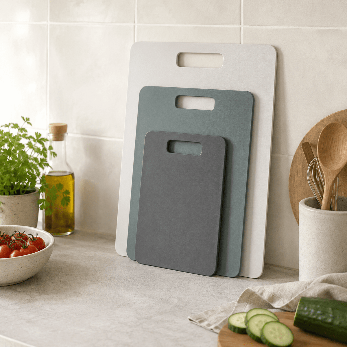 Wood Fibre Chopping Board - 3 Set Mixed v1 - Luma & Home