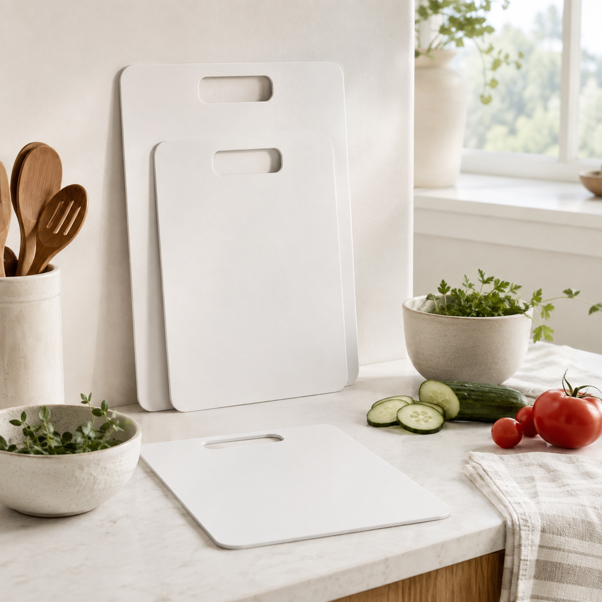 Wood Fibre Chopping Board - 3 Set White – view 3