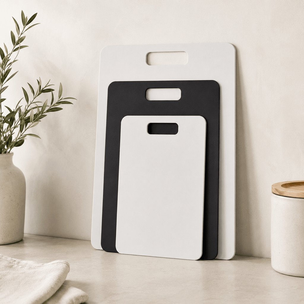 Wood Fibre Chopping Board - 3 Set White/Black – view 2