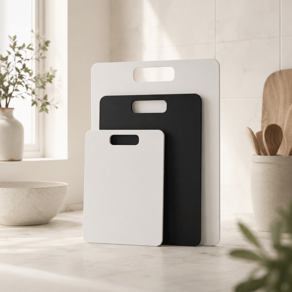 Wood Fibre Chopping Board - 3 Set White/Black – view 4