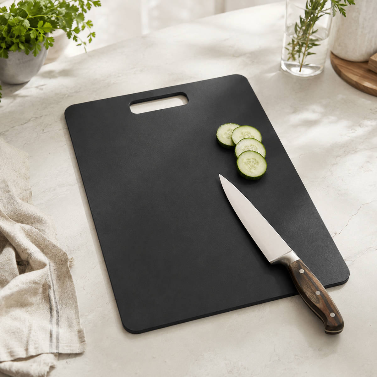 Wood Fibre Chopping Board - Large Black