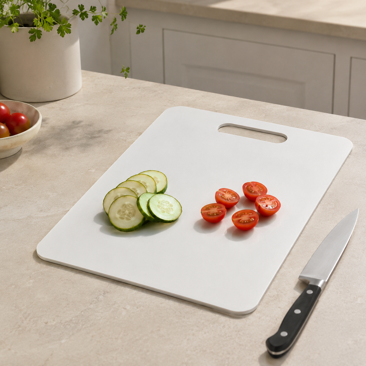 Wood Fibre Chopping Board - Large White
