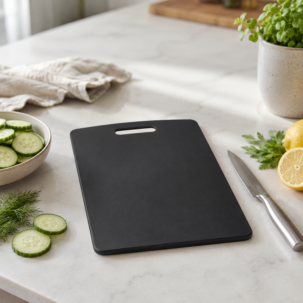 Wood Fibre Chopping Board - Small Black